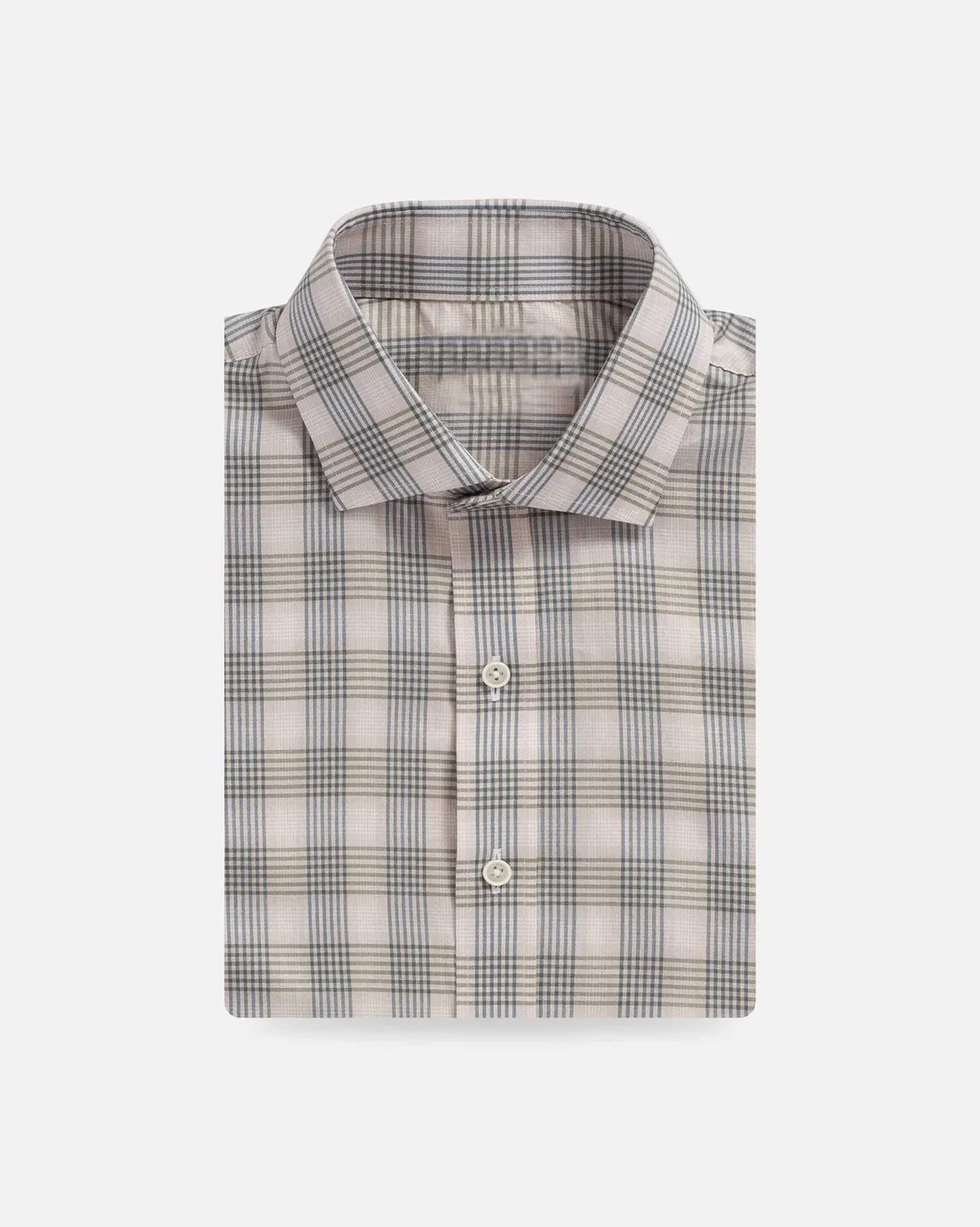 Men's Plaid Dress Shirt - Long Sleeve With Classic Check