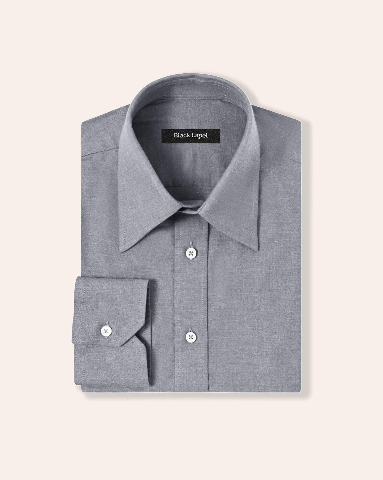 Men's Dusty Blue Textured Formal Shirt - Long Sleeve With Tailored Fit