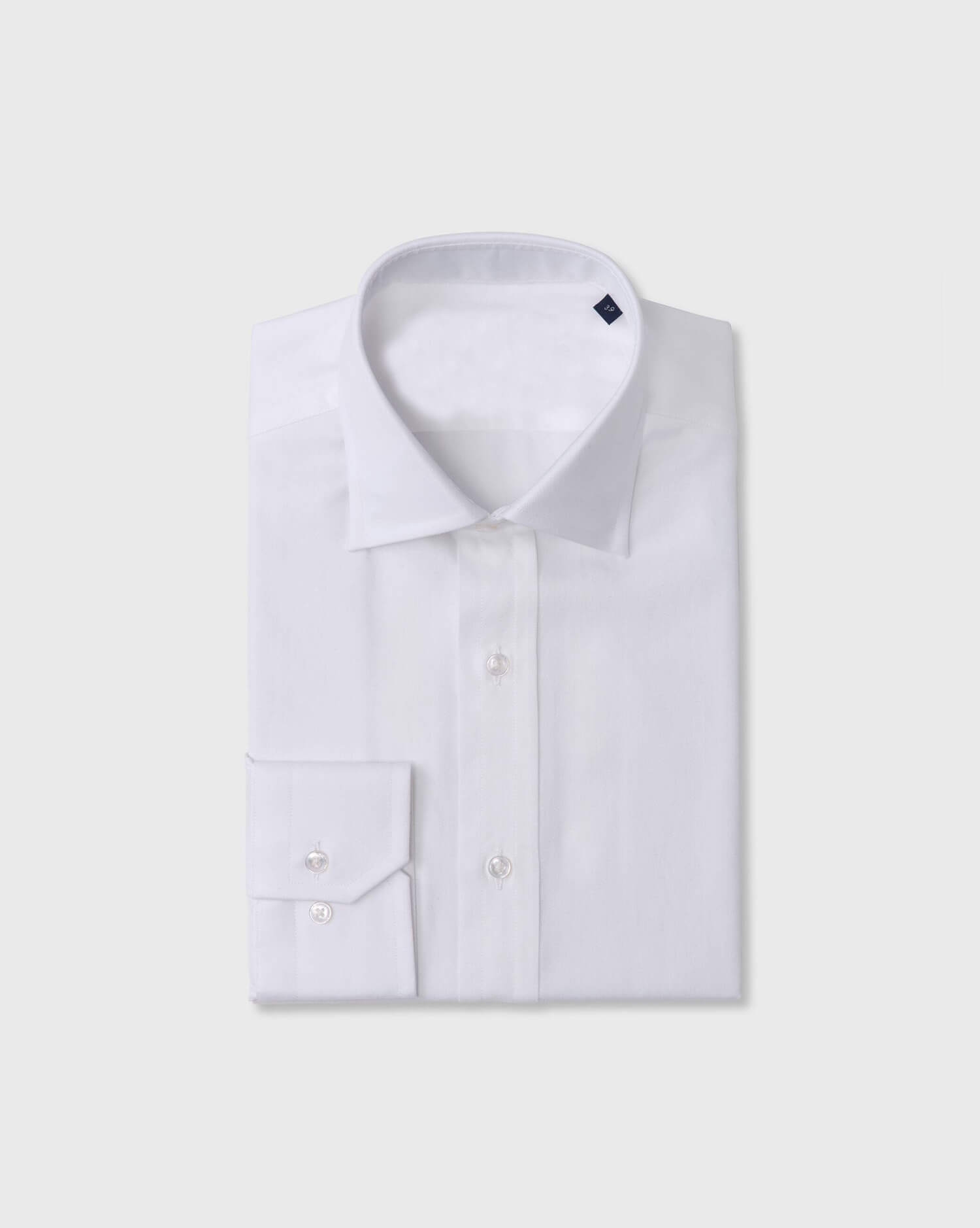 Men's White Long Sleeve Formal Dress Shirt - With Tailored Fit