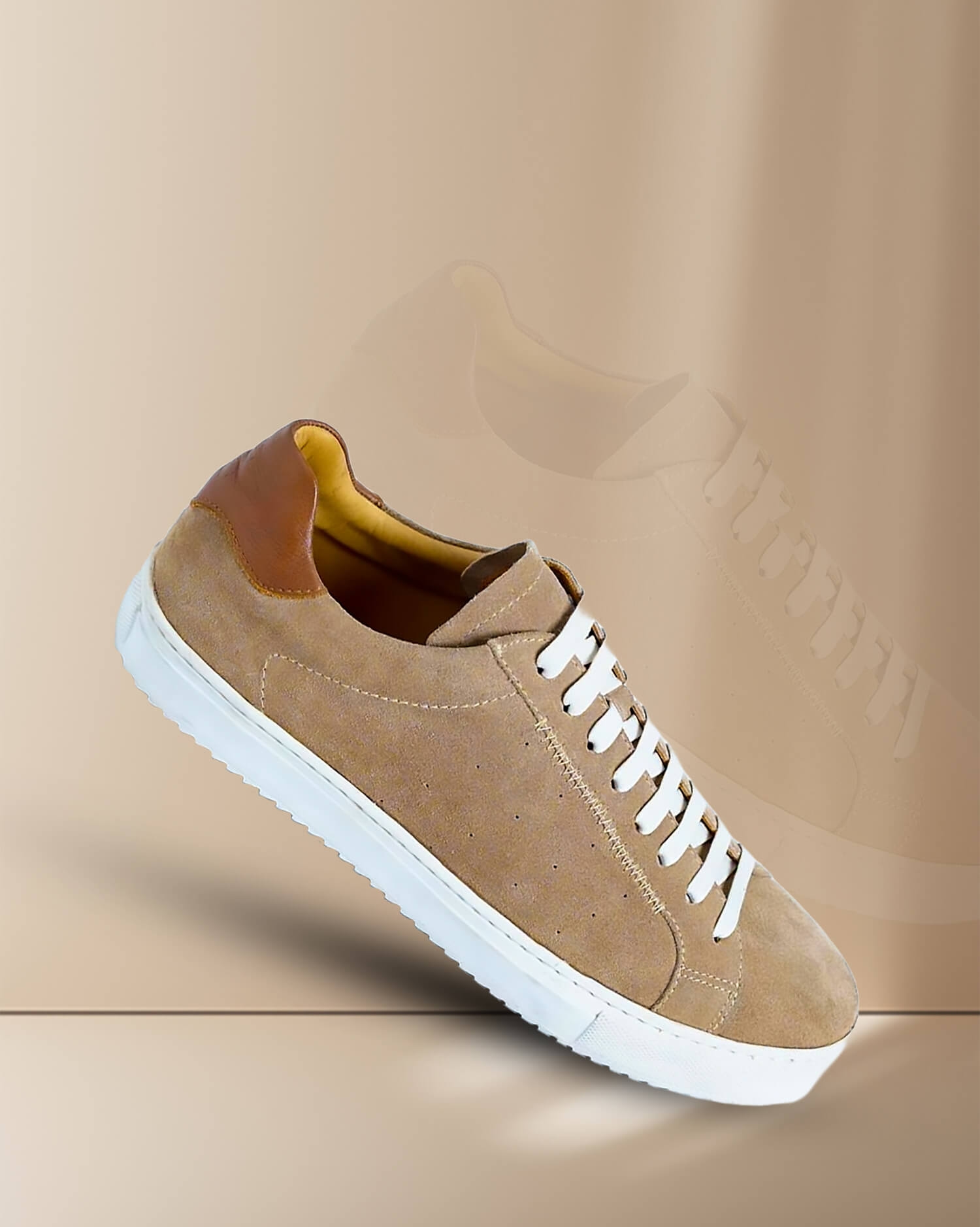 Men's Tan Suede Low-Top Sneaker-Casual Slip-Ons blend with premium style and comfort