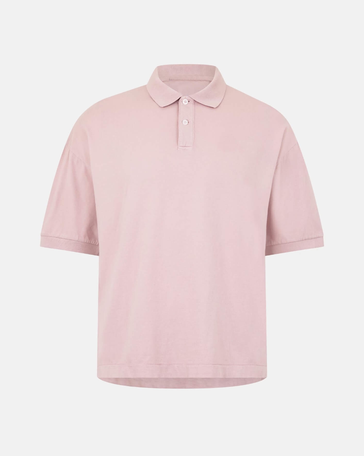 Men's Oversized Pink Polo Shirt - Casual T-shirt