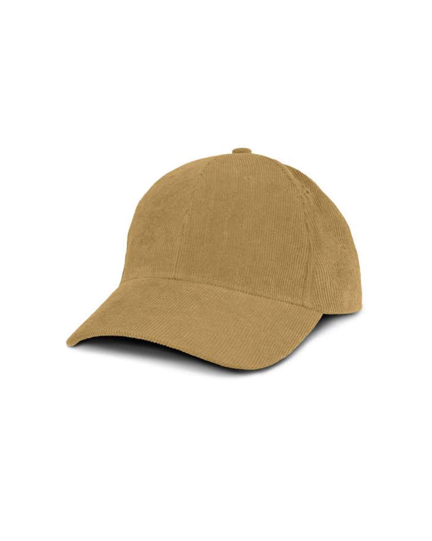 Tan Corduroy Baseball Cap for Men – Textured 6-Panel Casual Hat