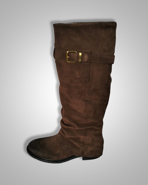 Dark brown over the knee boots