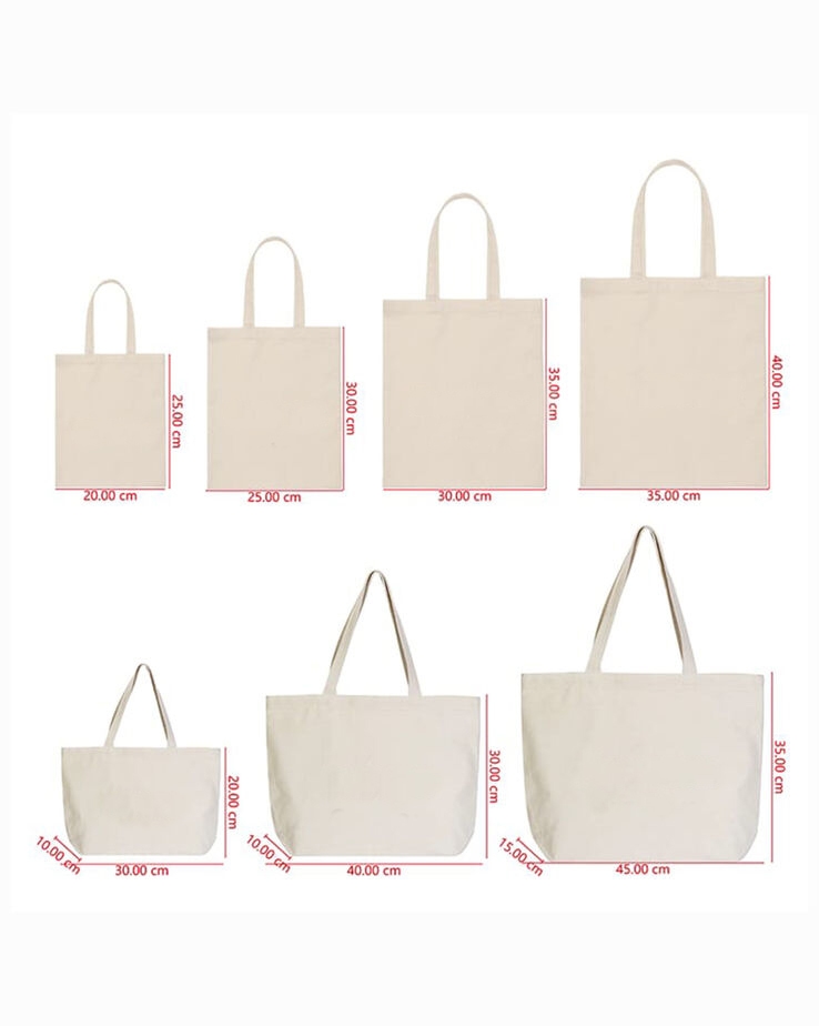 Customizable Cotton Canvas Tote Bags – Eco-Friendly, Blank, and Available in Assorted Sizes