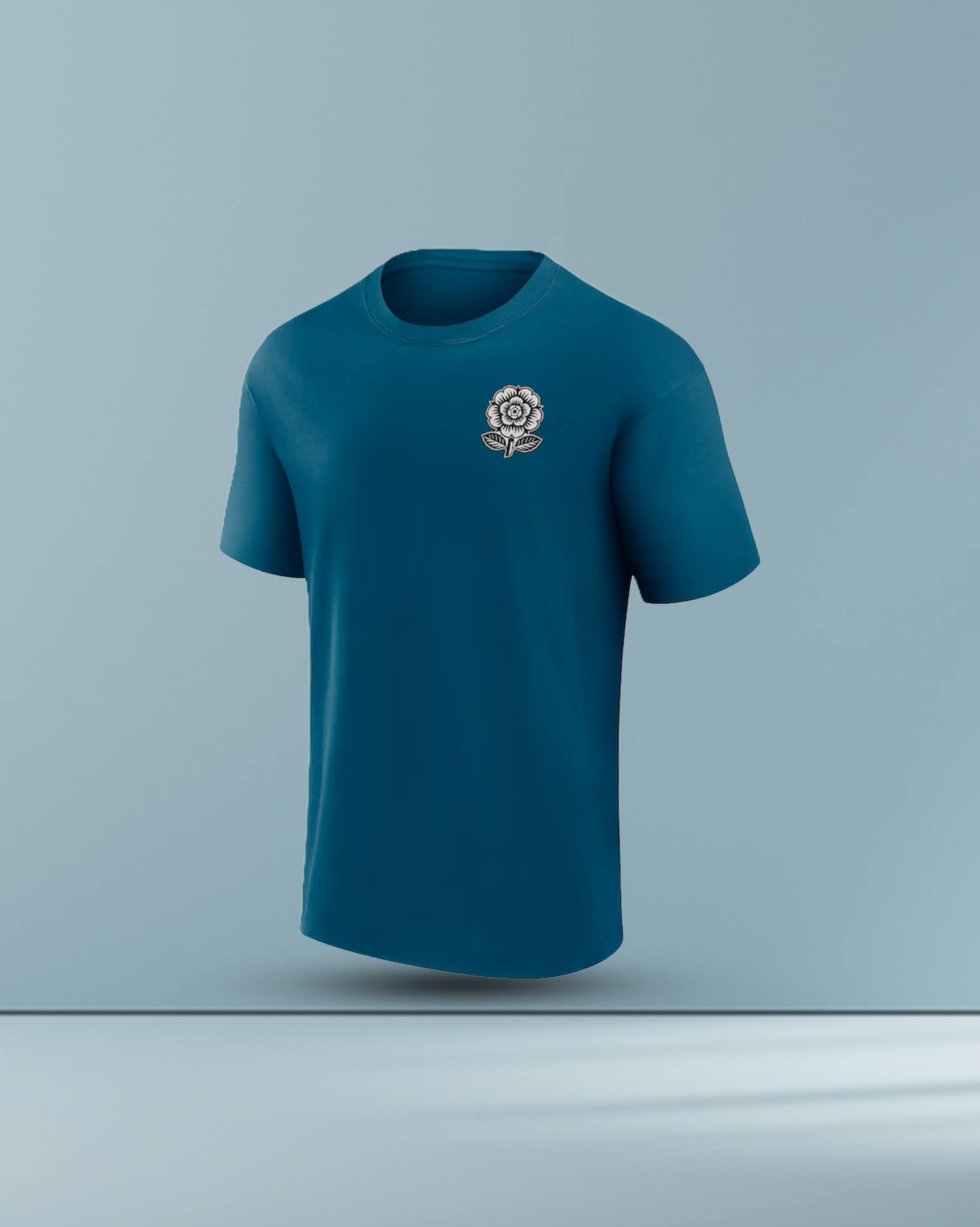 Men’s Teal Blue Crew Neck T-Shirt– Bold Simplicity, Everyday Comfort