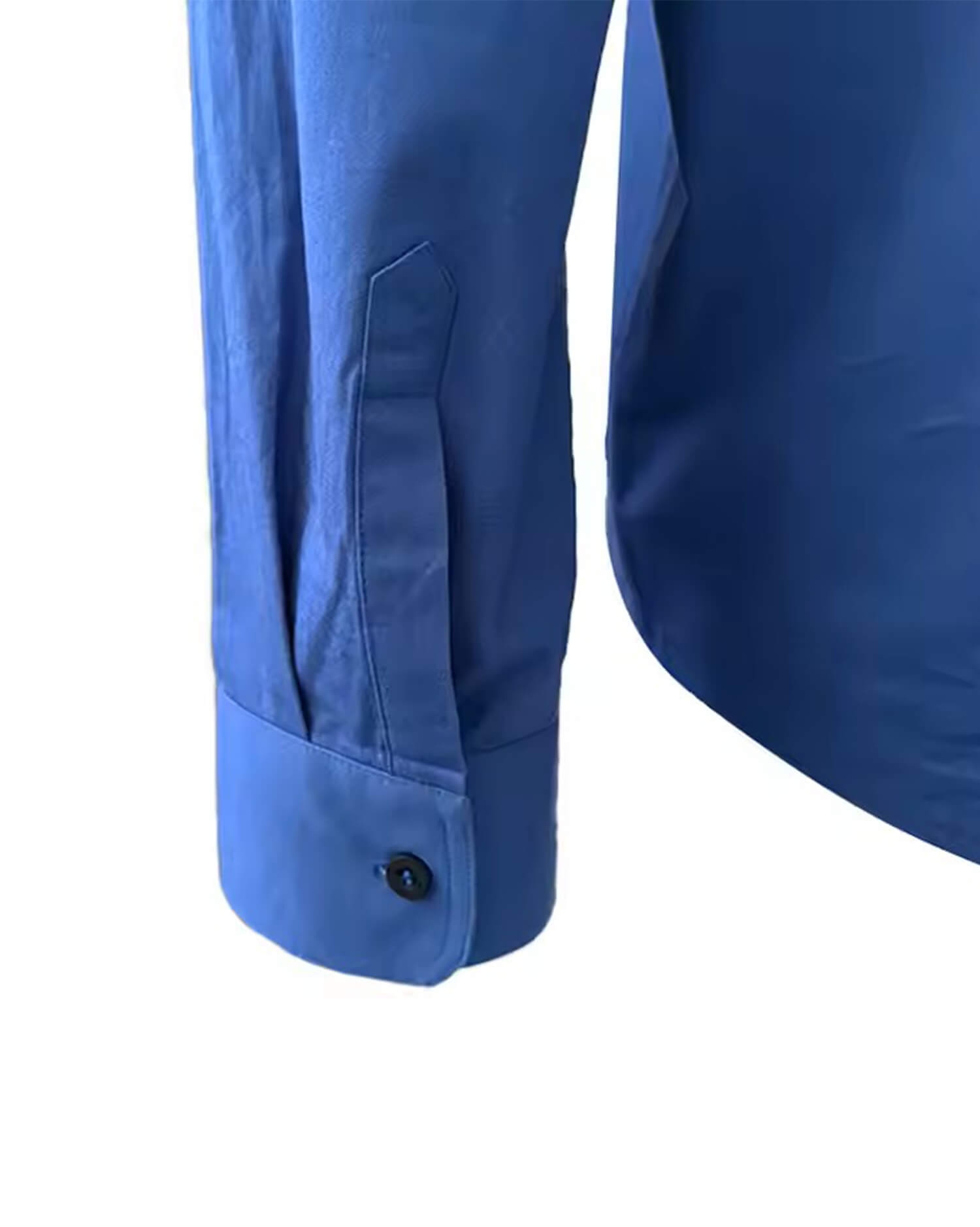 Men's Royal Blue Popover Shirt - Casual with Dual Chest Pockets