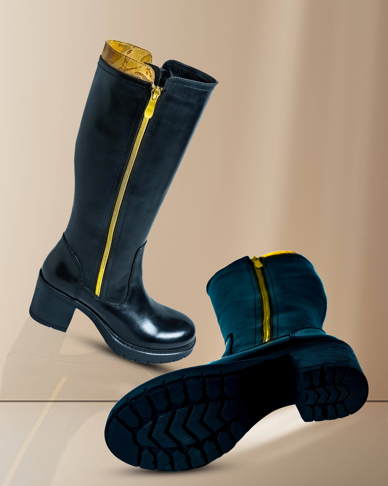 Women's over-the-knee boots- elegant design with a comfortable heel