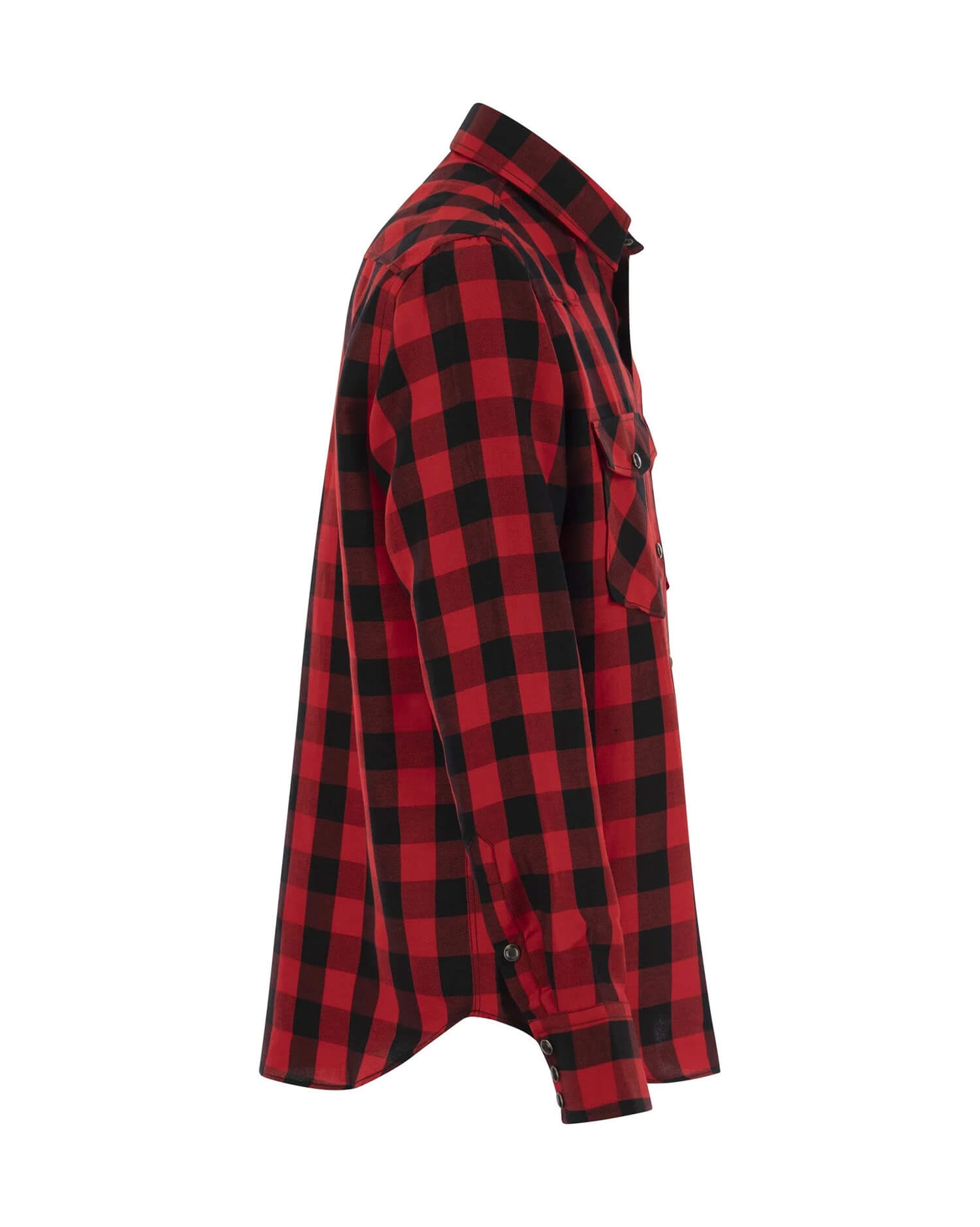 Men’s Red & Black Buffalo Plaid Western Flannel Shirt – Rugged Style with Classic Roots