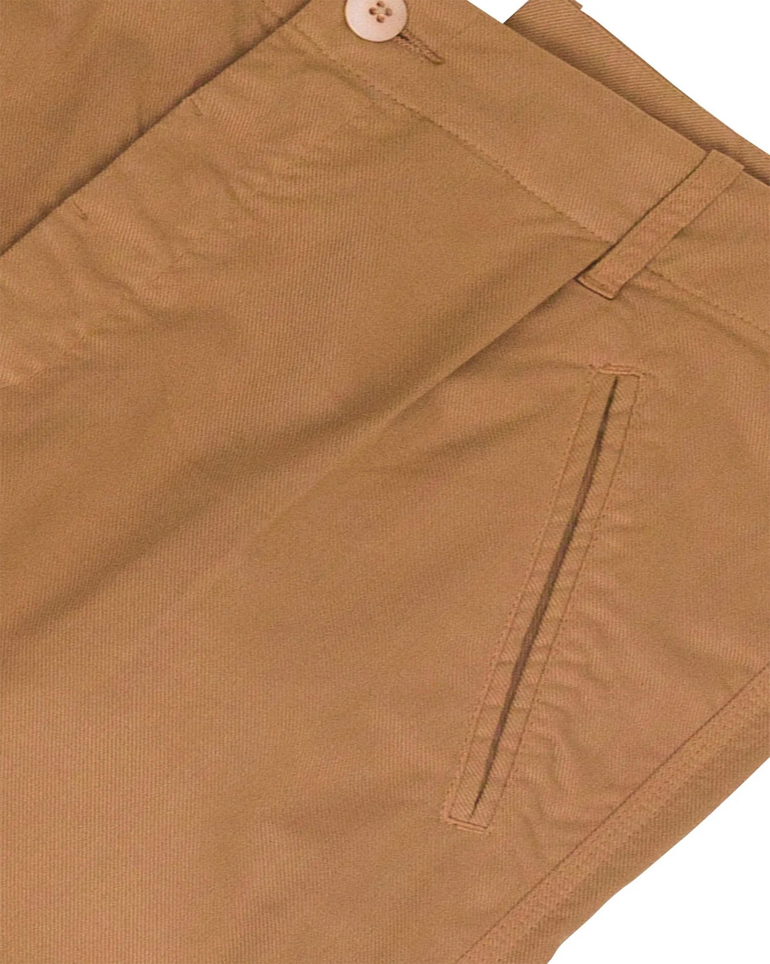 Men's Tan Tapered Cotton Chino Trousers - Everyday Casual