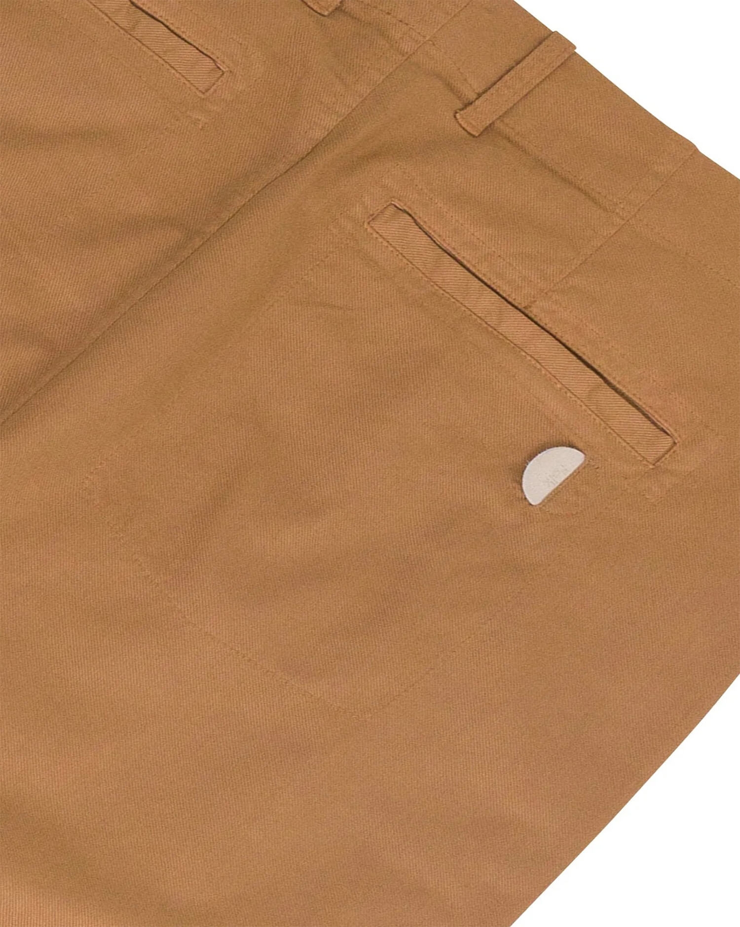 Men's Tan Tapered Cotton Chino Trousers - Everyday Casual