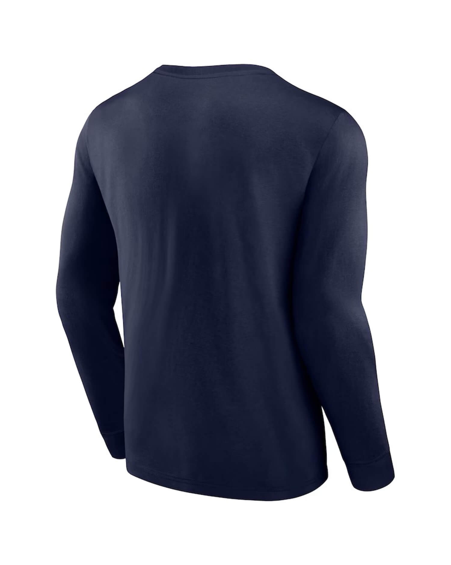 Men's Navy Long Sleeve T-Shirt - With Red Rose Emblem and  Crew Neck