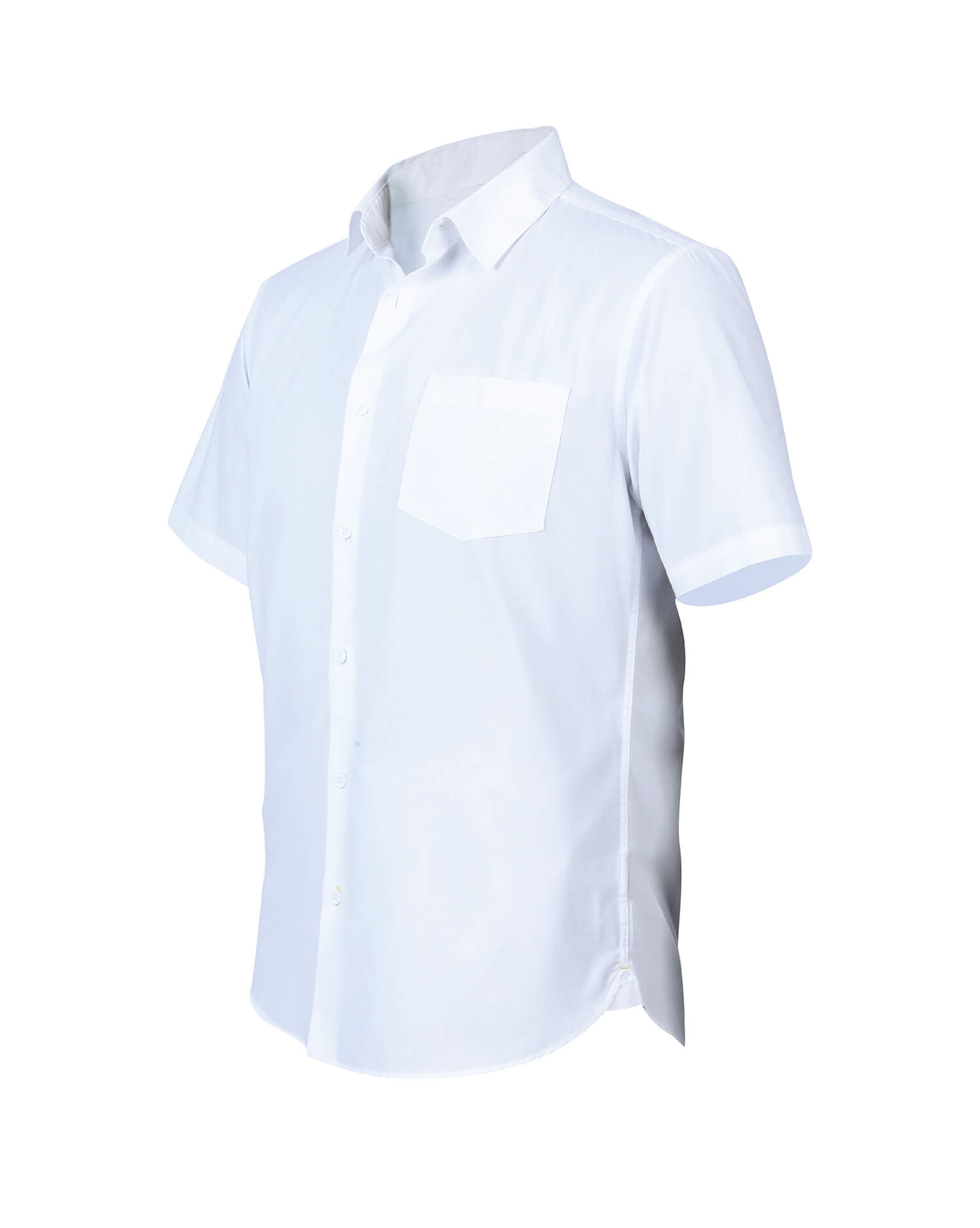 Men's Classic White Short Sleeve Button Down Shirt - Essential Casual & Smart Wear